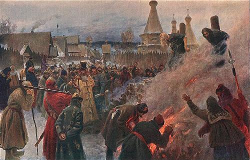 The burning of Archpriest Avvakum - Grigoriy Myasoyedov