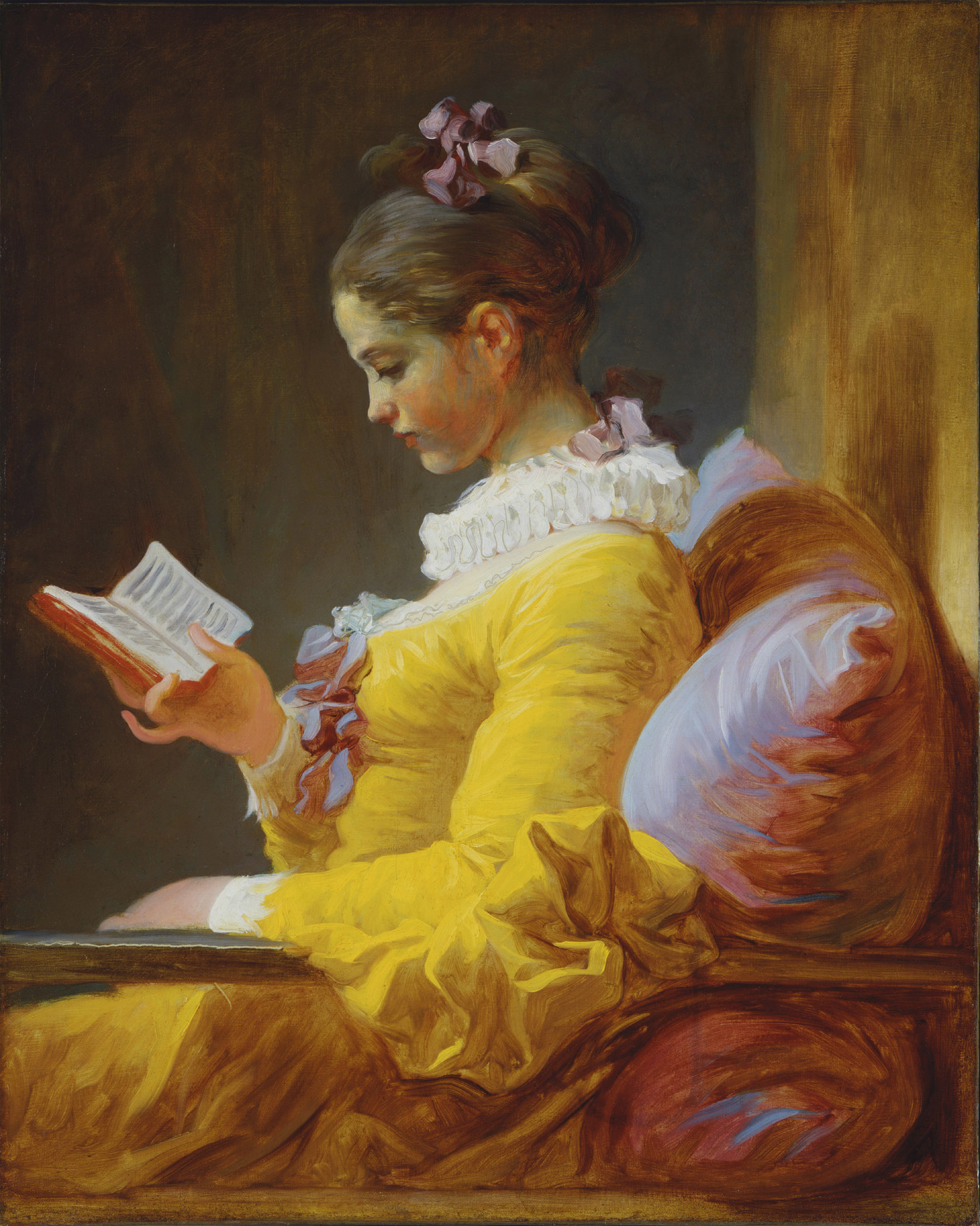 Jean Honore Fragonard A Young Girl Reading 1962 Offset