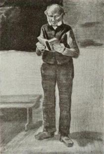 Man, Standing, Reading a Book - Vincent van Gogh