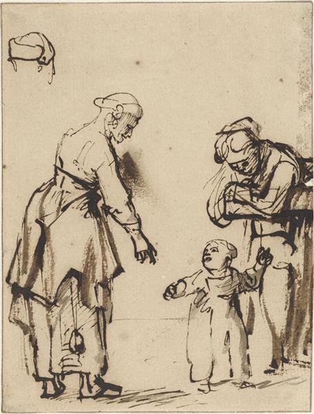 Two Standing Women with a Child, 1649 - Карел Фабрициус