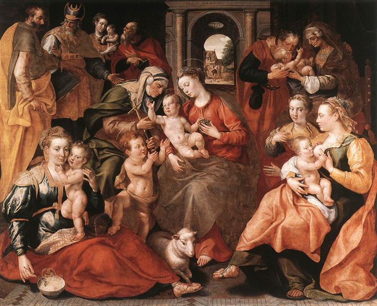 The Family of St Anne, 1585 - Мартин де Вос