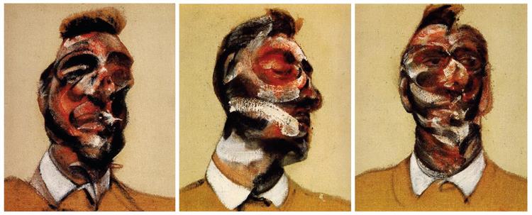 Three Studies for Portrait of George Dyer (on light ground), 1964 - Френсіс Бекон