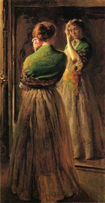 Girl with a Green Shawl - Joseph DeCamp