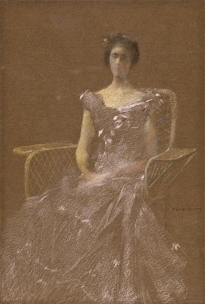 Lady in Rattan Armchair, 1908 - Томас Уилмер Дьюинг