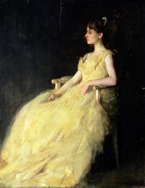 Lady in Yellow, 1888 - Томас Уилмер Дьюинг