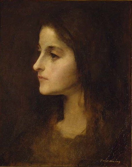 Portrait of a Young Girl, 1890 - Томас Уилмер Дьюинг