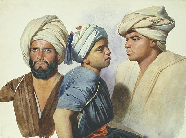 Three Fellahin, 1835 - Марк Габриэль Шарль Глейр