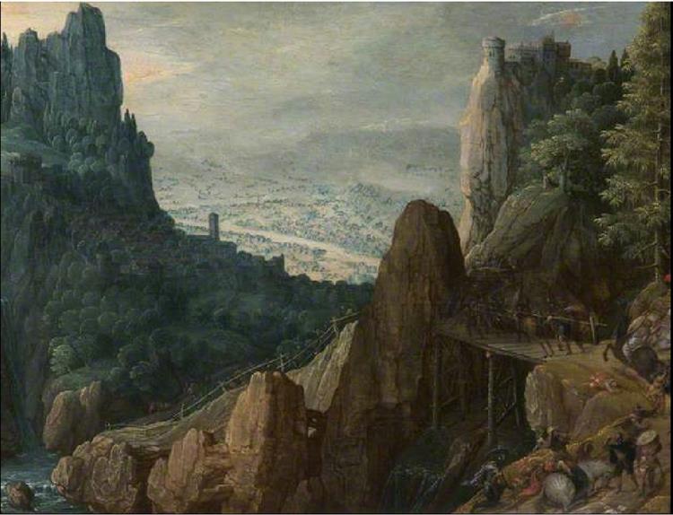 Landscape with the Conversion of Saint Paul - Тобиас Верхахт