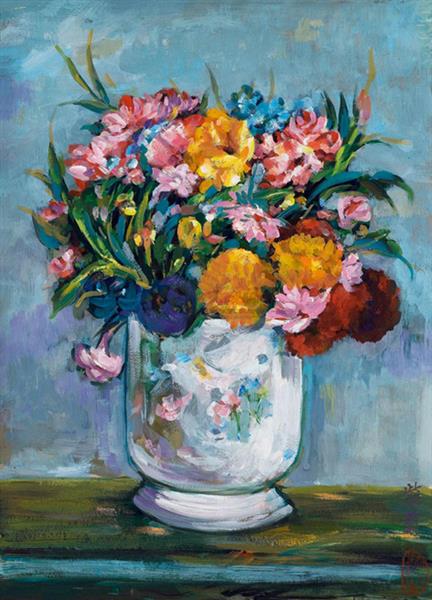 Still Life: Flowers, 1950 - Guan Zilan