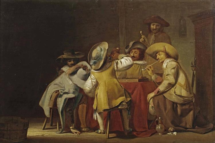 Officers Playing Tric Trac - Willem Cornelisz Duyster