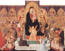 Madonna with Angels and Saints (Maestà) - Амброджо Лоренцетті