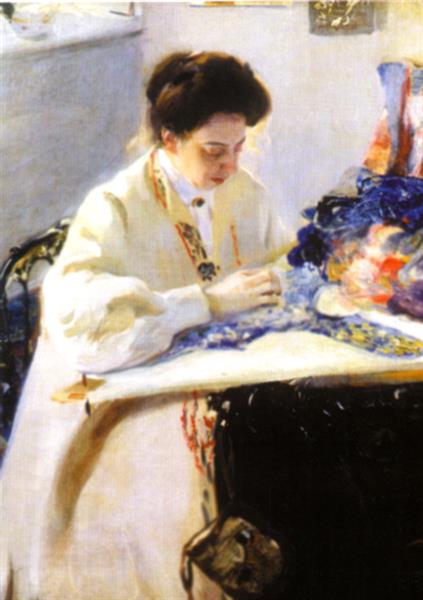 Portrait of Elena Prahova, 1905 - Oleksandr Murashko