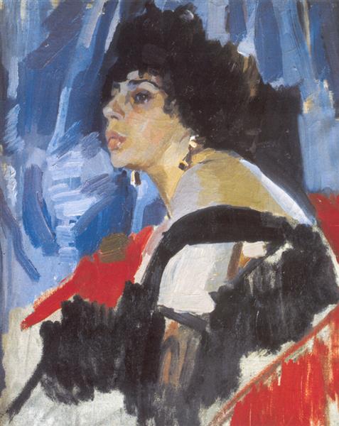 Жінка в чорному, 1917 - Олександр Мурашко