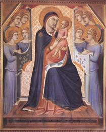 Madonna Enthroned with Angels - Pietro Lorenzetti