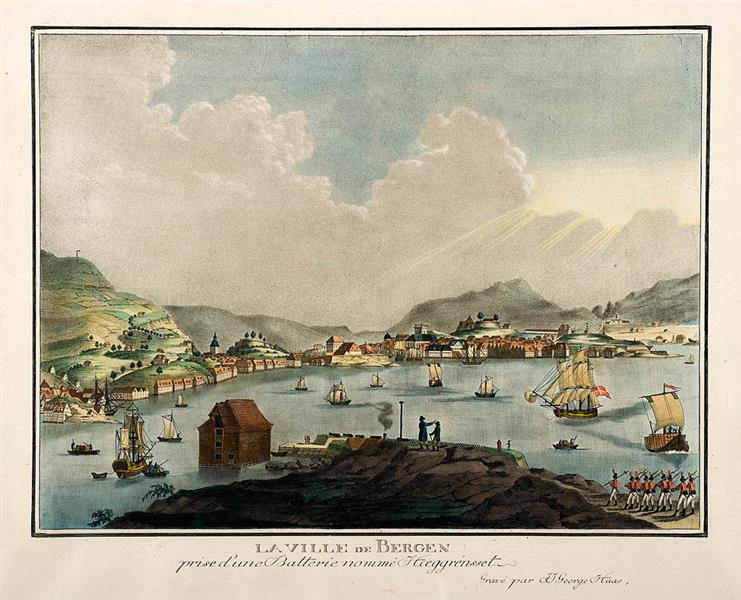 La Vile De Bergen Prise D' Une Batterie Nommé Hæggrénsset, 1800 - Кристиан Август Лоренцен