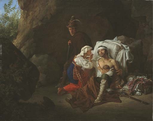 Le Brigand Blessé, 1827 - Pieter van Hanselaere