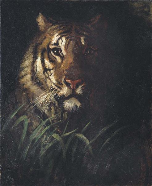 Tiger's Head, 1874 - Abbott Handerson Thayer