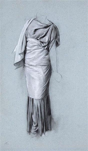 A Standing Draped Figure - Adolf Hirémy-Hirschl