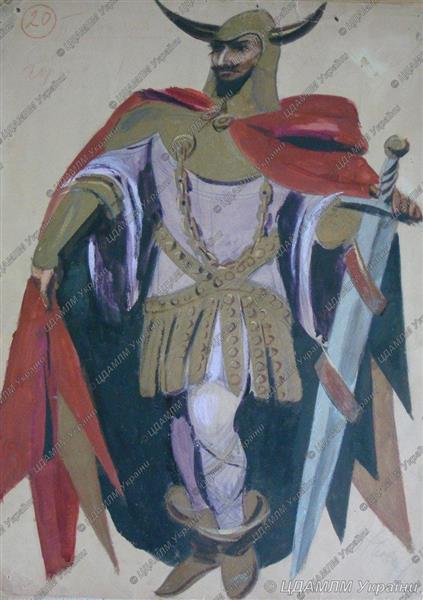 Ескіз костюма. Фрдріх фон Тельрамунд, 1933 - Хвостенко-Хвостов Олександр Веніамінович