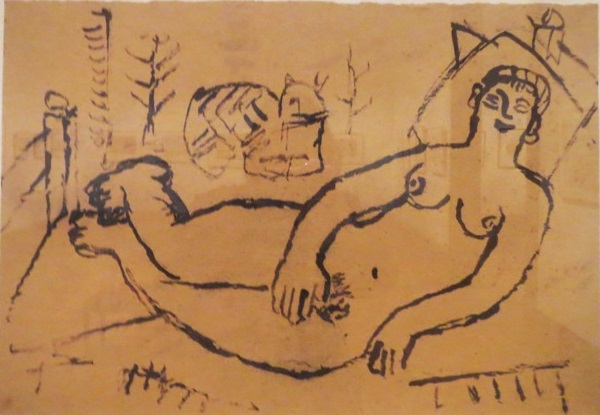 Venus with a Cat - Michail Fjodorowitsch Larionow