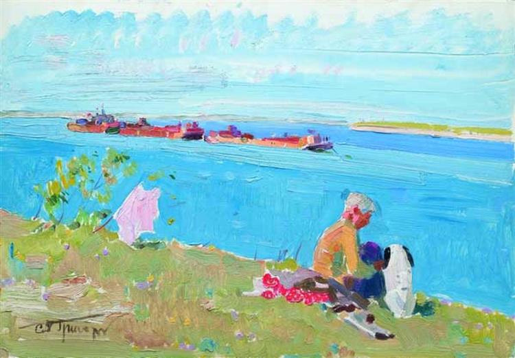On the Dniper River, 1960 - Sergiy Grigoriev