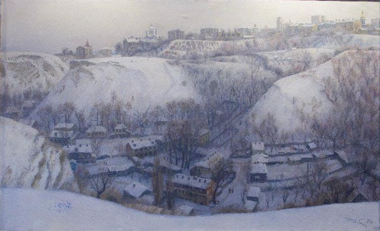 Winter at Old Kyiv, 1976 - Tatiana Yablonskaya