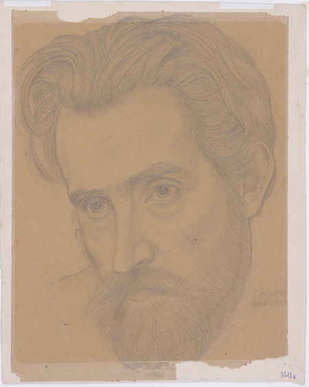 Male Portrait, 1921 - Wassili Dmitrijewitsch Jermilow