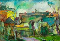 Landscape with Houses - Adalbert Erdeli