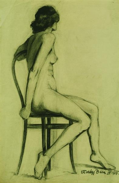 Naked Model, 1914 - Adalbert Erdeli