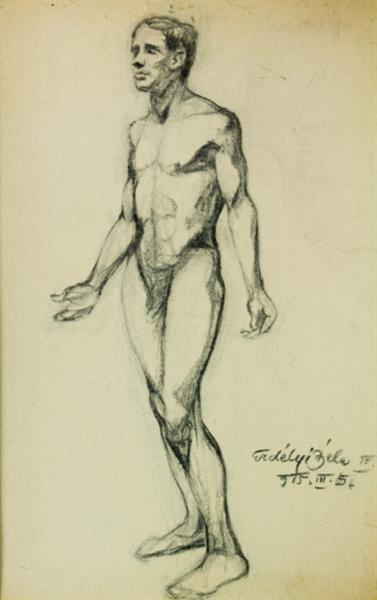 Naked Model, 1915 - Adalbert Erdeli