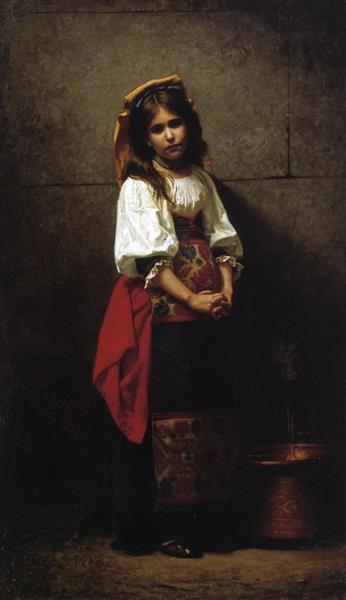 L'italienne (at the Fountain), 1875 - Charles Sprague Pearce