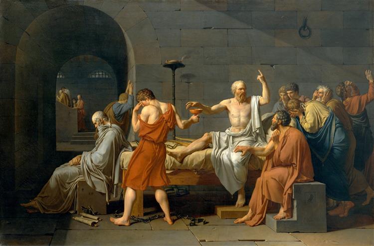Смерть Сократа, 1787 - Жак-Луї Давід