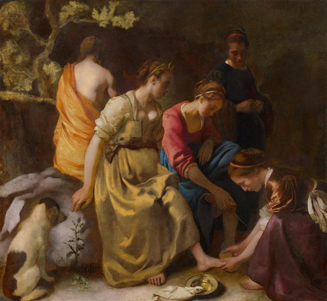 Diana and her Companions, c.1653 - c.1654 - Johannes Vermeer