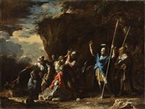 the Deaf-mute Son of King Croesus Prevents the Persians from Killing His Father - Salvator Rosa
