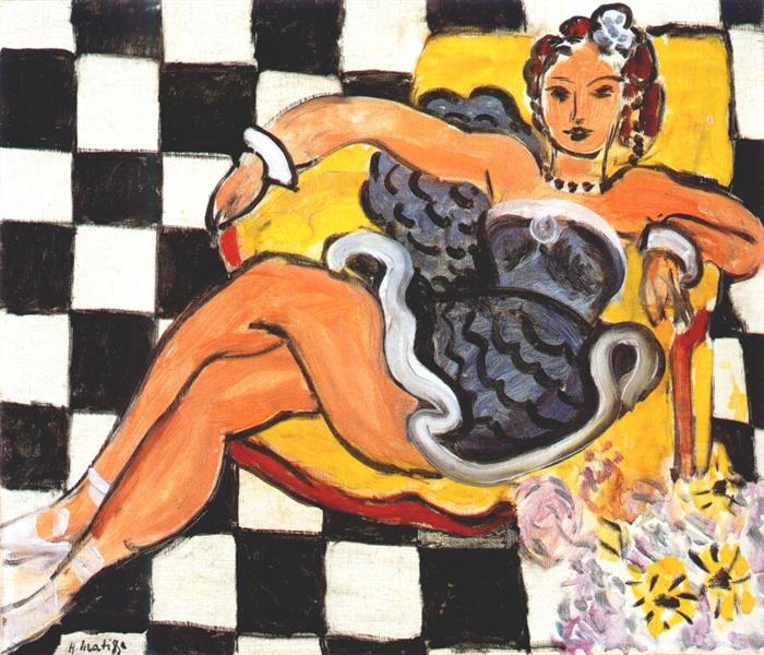 Dancer in Armchair (Checkerboard Pattern), 1942 - 馬蒂斯