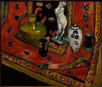 Statuette and Vases on Oriental Carpet - Henri Matisse