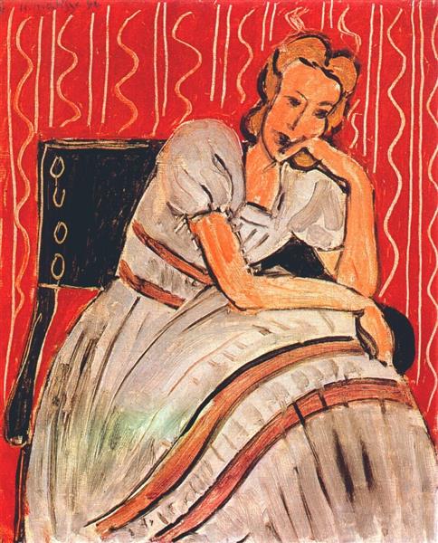 Gray Dress with Violet Stripes, 1942 - Henri Matisse