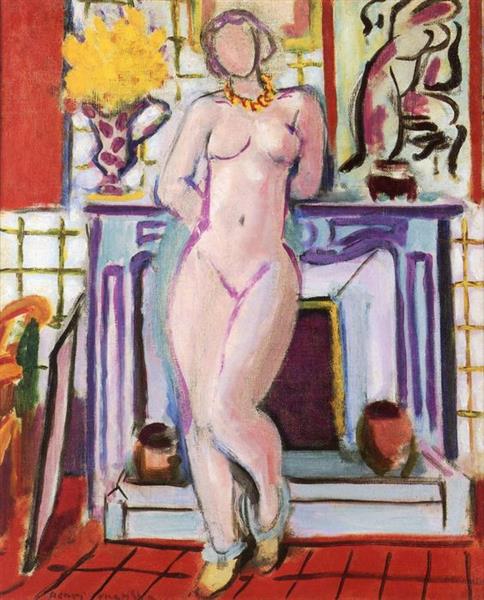 Nude Standing in Front of the Fireplace, 1936 - Анри Матисс