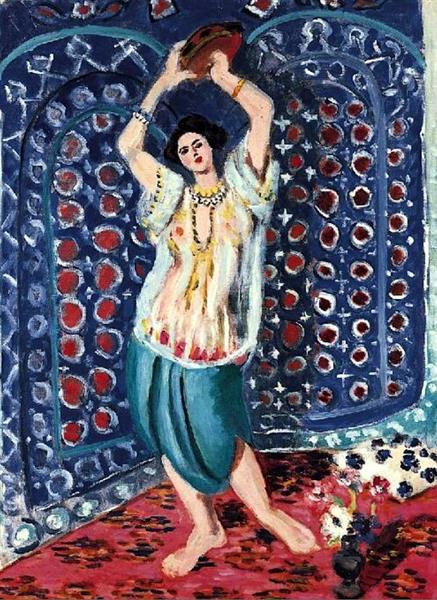 Odalisque Au Tambourin Harmonie En Bleu, 1926 - Henri Matisse