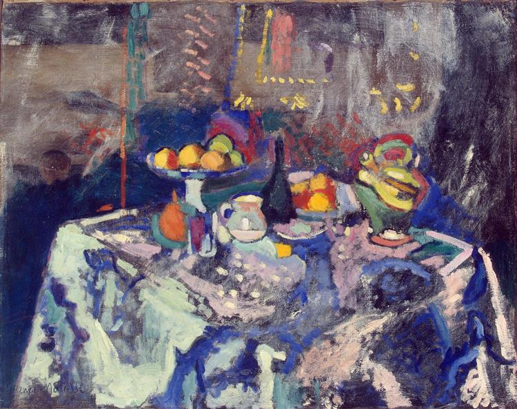 Vase, Bottle and Fruit, c.1906 - Henri Matisse