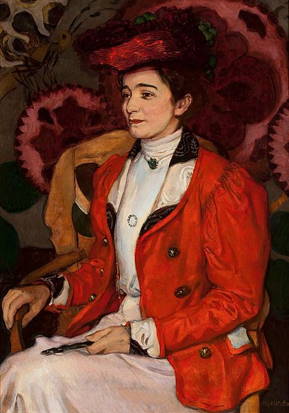 Portrait of Iza Axentowiczowa née Giełgud, 1907 - Józef Mehoffer