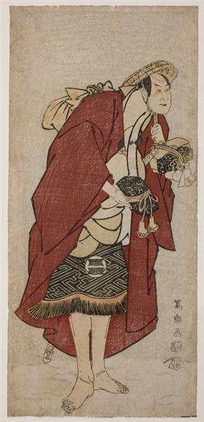 Sakata Hangorō III as the groom Abumizuri no Iwazō in Koriyama, actually Kurisaka Tarō Tomonori, 1794 - 東洲齋寫樂