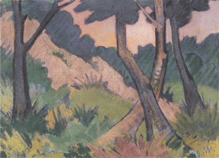 Landschaft Iii, 1924 - Отто Мюллер