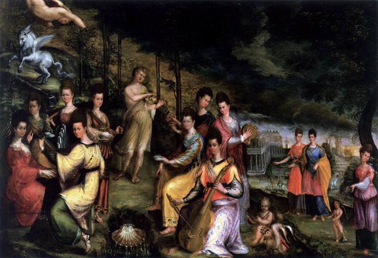 Apollo and the Muses (Parnassus), c.1598 - 1600 - Лавиния Фонтана