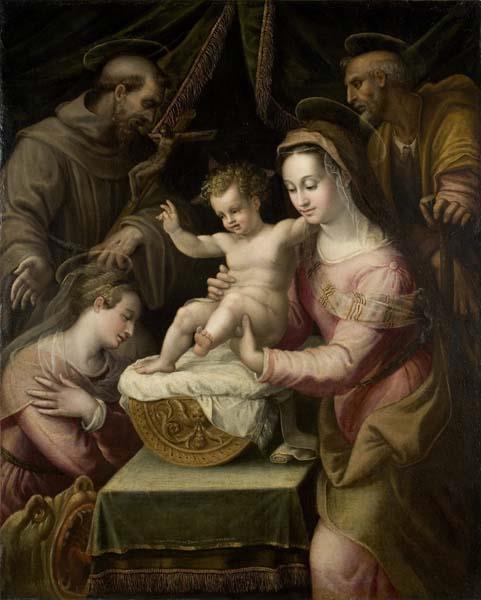 Святе сімейство зі святими Маргаритою та Франциском, 1578 - Лавінія Фонтана