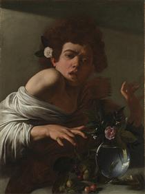 Chico mordido por una lagartija - Caravaggio