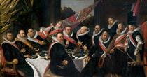 Banquet des officiers du corps des archers de Saint-George, Haarlem 1616 - Frans Hals