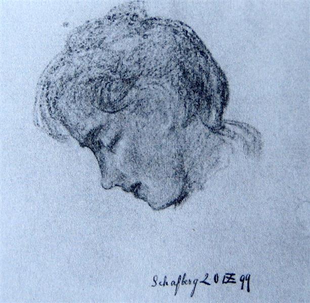 Barbara Uffer Im Profil, 1899 - Giovanni Segantini