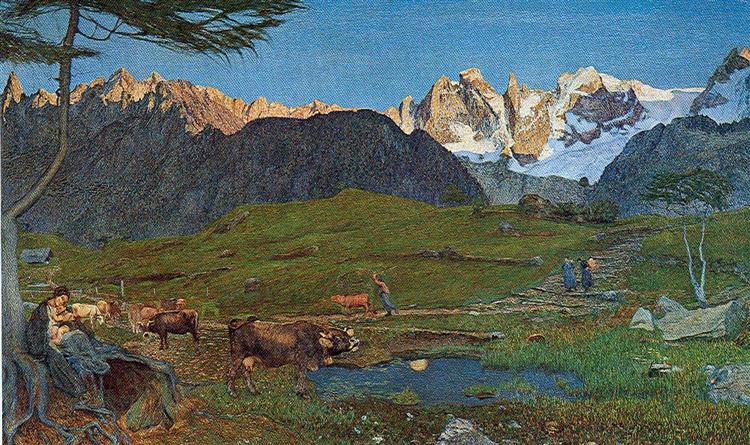 Werden - Erster Teil Des Alpentryptichons, 1899 - Giovanni Segantini