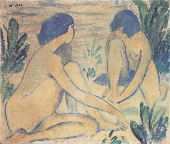 Blaue Badende, 1912 - Otto Mueller